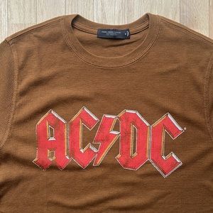 AC/DC vintage inspired thermal T-shirt by junk food clothing, Los Angeles